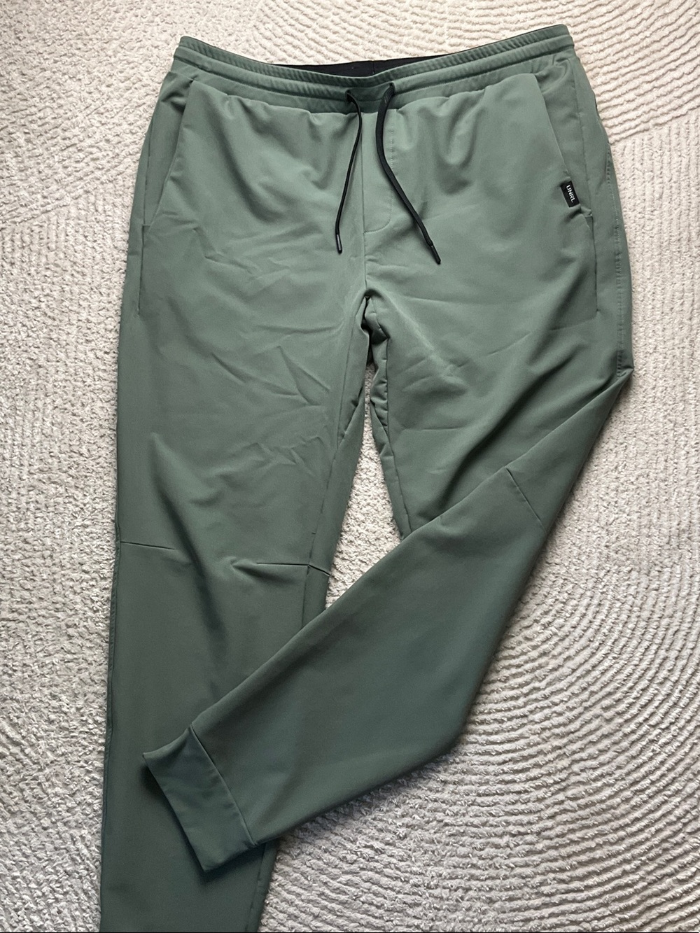 UNRL Men's Olive Stretch Performance Joggers with Drawstring Size XL